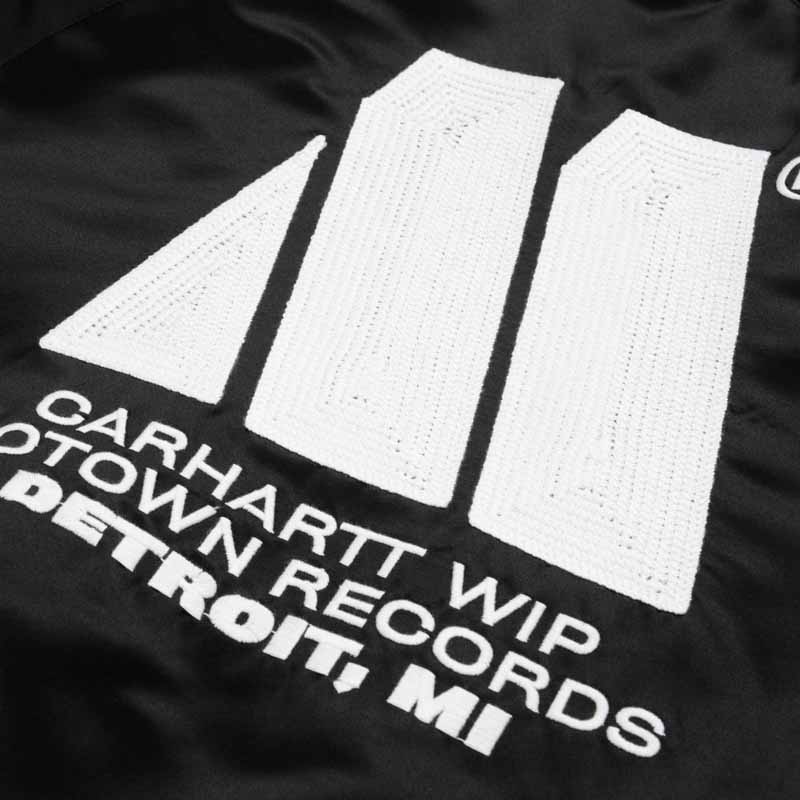 Carhartt WIP Motown Varsity Jacket, Black. - Impala Streetwear